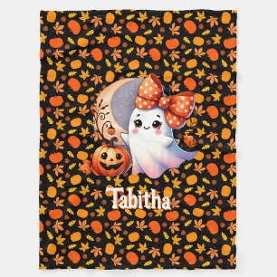 Cobertor De Velo Cozy Halloween Baby Blanket Adicionar Nome Fantasm