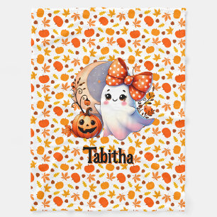 Cobertor De Velo Cozy Halloween Baby Blanket Adicionar Nome Fantasm
