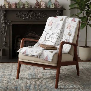 Cobertor De Velo Cozy Home Christmas Pink ID985