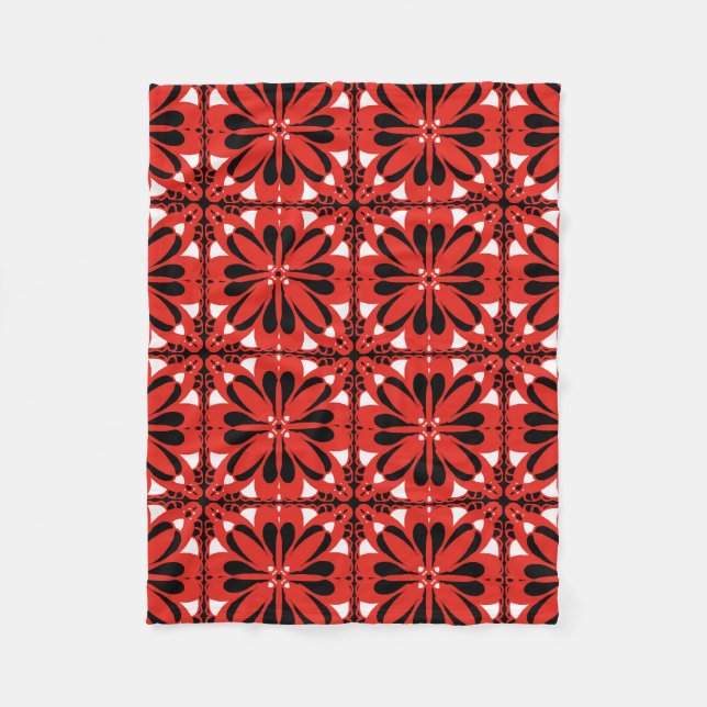 Cobertor De Velo Cozy Hygge Scandinavian Red Black Design (Frente)