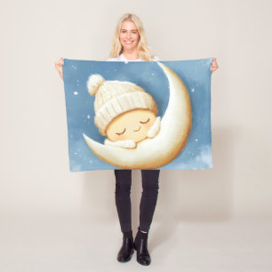 Cobertor De Velo Cozy Knit Nap Cresent Moon