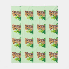 Cobertor De Velo Cozy Leopard Fleece Blanket