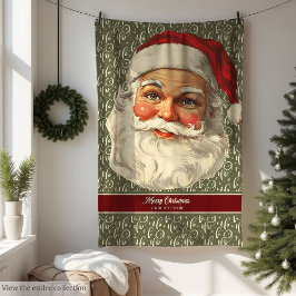 Cobertor De Velo Cozy Old Time Santa Claus Blanket para Família