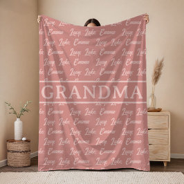 Cobertor De Velo Cozy Personalized Blanket Gift for Mama or Grandma