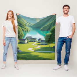 Cobertor De Velo "Cozy Up to Mountain - Scenic Nature"