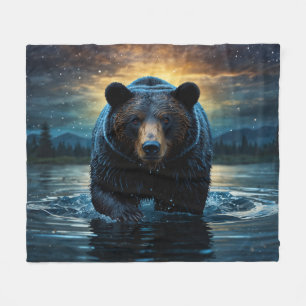 Cobertor De Velo Cozy Wilderness Bear Blanket
