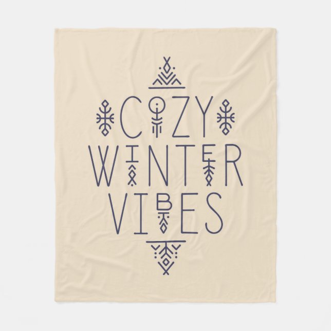 Cobertor De Velo Cozy Winter Vibes Design (Frente)