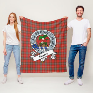 Cobertor De Velo Crachá Clã de Fraser Weathered Crachá Tartan Plai
