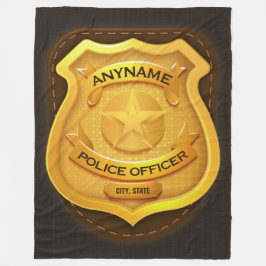 Cobertor De Velo Crachá de NOME DO Policial Personalizado Xerife