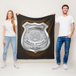 Cobertor De Velo Crachá de NOME DO Policial Personalizado Xerife