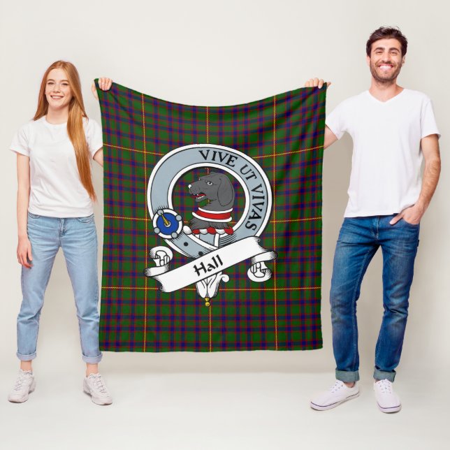 Cobertor De Velo Crachá do Hall Clan Xadrez Tartan (In Situ)