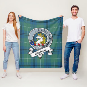 Cobertor De Velo Crachá Tartan Xadrez de Clã Antigo Oliphant