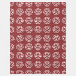 Cobertor De Velo Cranberry Mandala