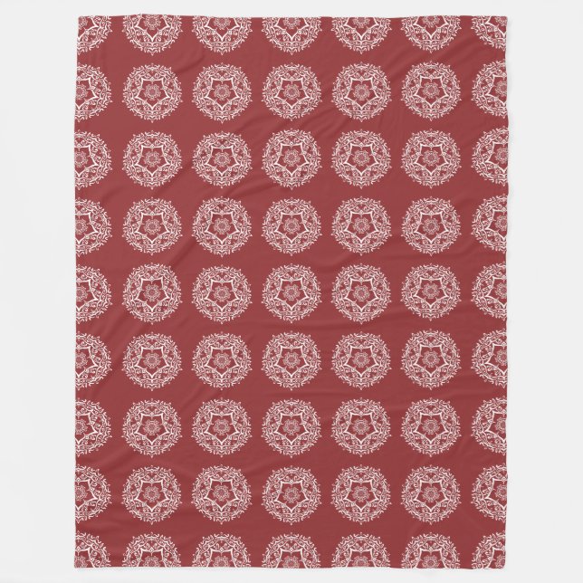 Cobertor De Velo Cranberry Mandala (Frente)