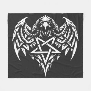 Cobertor De Velo Cráneo Pentagrama Tribal por BurnsInhell