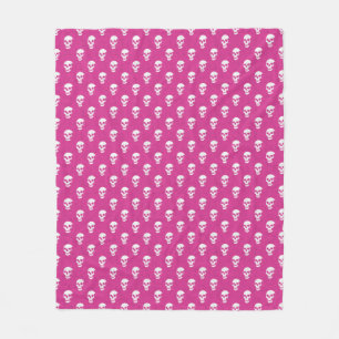 Cobertor De Velo Crânio anatômico Grungente Polkadots cor-de-rosa b
