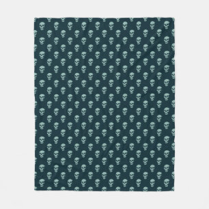 Cobertor De Velo Crânio anatômico Grungy Polkadots marinho