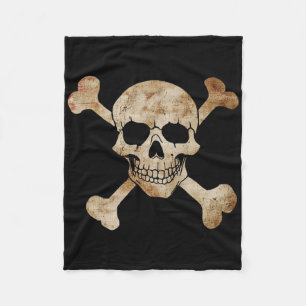 Cobertor De Velo Crânio De Bandeira Pirata E Esqueleto Crossbones