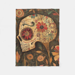 Cobertor De Velo Cranio Decorado do Dia dos Mortos de Outono