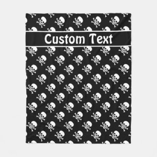 Cobertor De Velo Crânio e cobertura dos Crossbones com texto feito