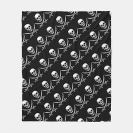 Cobertor De Velo Crânio e Espada Cruzada Pirata (TLAPD)