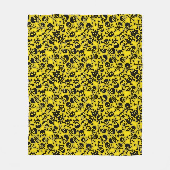 Cobertor De Velo Crânio & teste padrão dos Crossbones (Frente)