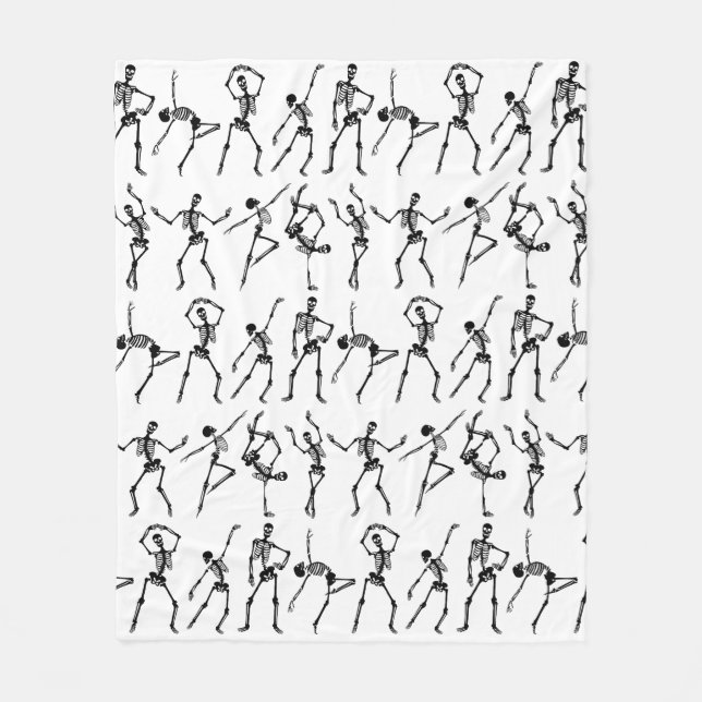 Cobertor De Velo Crânios dançando (Frente)