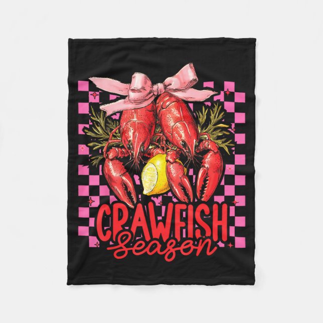 Cobertor De Velo Crawfish Season Crawfish Boil Lobster Cajun Men Wo (Frente)