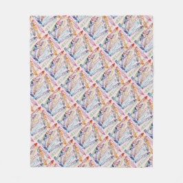 Cobertor De Velo Crayons Coloridos (rosa claro)