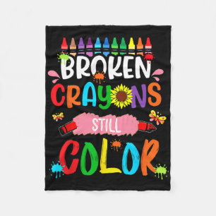 Cobertor De Velo Crayons Partidos Ainda Cores Sensibilização Para A