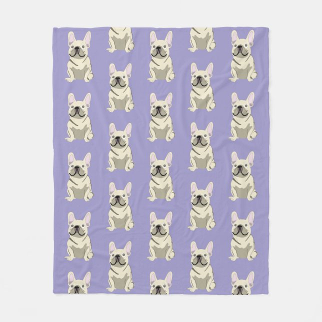 Cobertor De Velo Cream French Bulldog,  (Frente)