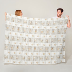 Cobertor De Velo Cream White Beige Boho Hearts