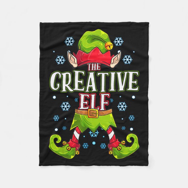 Cobertor De Velo Creative Elf Matching Family Group Christmas Party (Frente)