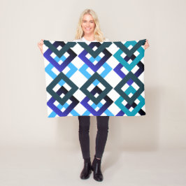 Cobertor De Velo Creative geometry blue tones