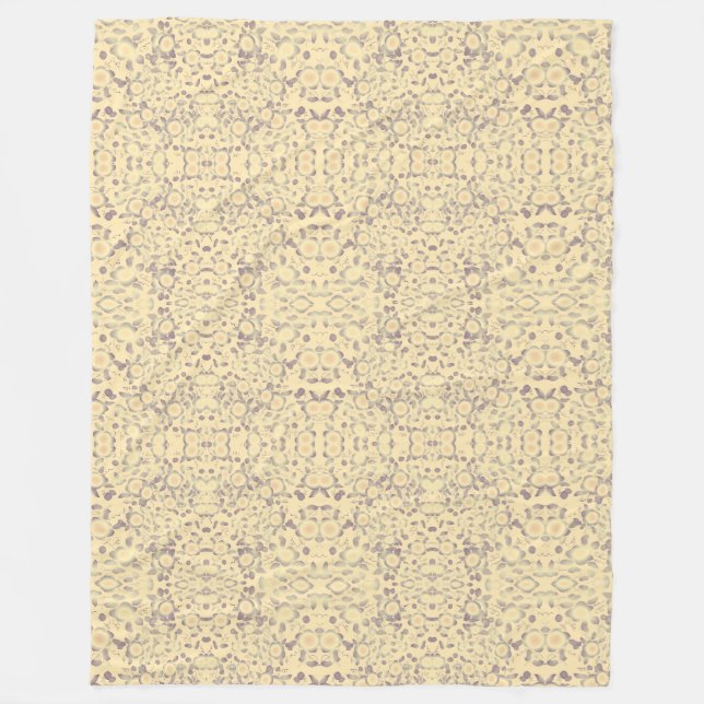 Cobertor De Velo Creme com Roxo (Frente)