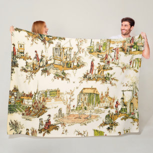 Cobertor De Velo Creme francês Toile Chinoiserie Estilo Russo