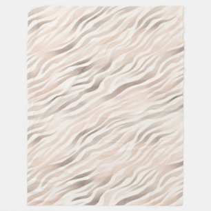 Cobertor De Velo Creme-Zebra, cor-de-rosa