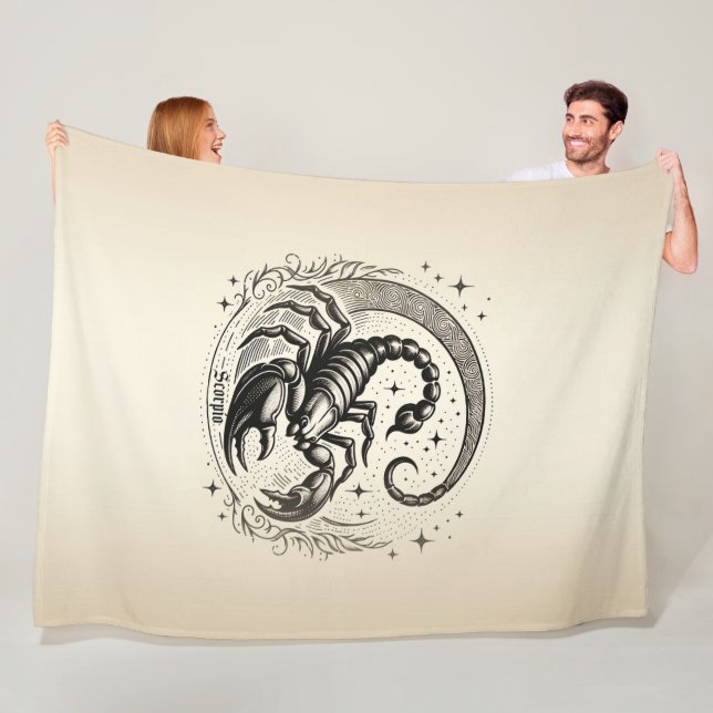 Cobertor De Velo Crescente da Lua Escorpião Astrologia Zodíaco Esco (In Situ)