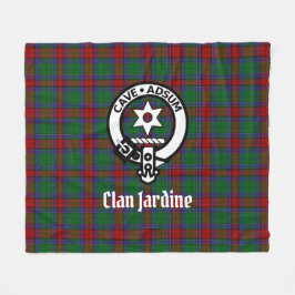 Cobertor De Velo Crest Badge e Tartan do Clã Jardine
