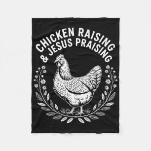 Cobertor De Velo Criação engraçada de frango & Humor louvando Jesus