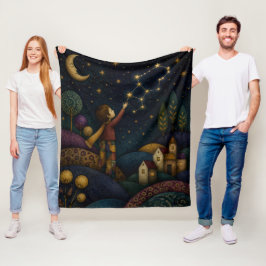 COBERTOR DE VELO CRIANÇA CAPRICHOSA ALCANÇANDO AS ESTRELAS