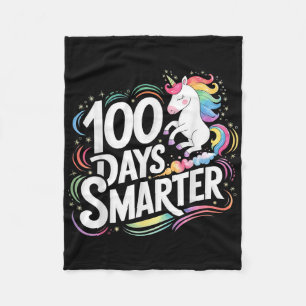 Cobertor De Velo Crianças 100 Dias Mais Inteligentes Meninas Unicór