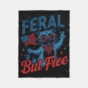 Cobertor De Velo Crianças 4 de Julho Feral E Livre Raccoon Engraçad