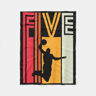 Cobertor De Velo Crianças 5 Birthday Bysketbyll Lover Gift 5 Anos O