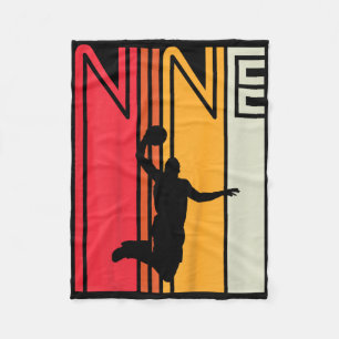 Cobertor De Velo Crianças 9º Aniversário Bysketbyll Com Mais De 9 A