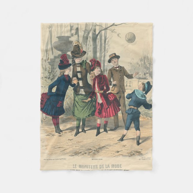 Cobertor De Velo Crianças Antigas Familiares Vitorianas (Frente)