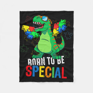 Cobertor De Velo Crianças Autismo Sensibilização Dino Toddler Menin