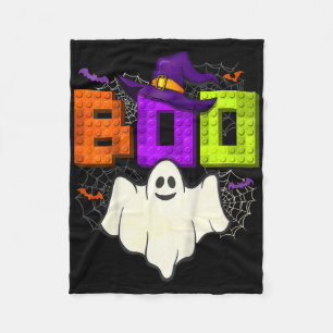 Cobertor De Velo Crianças Construindo Tijolos Boo Halloween Ghost W