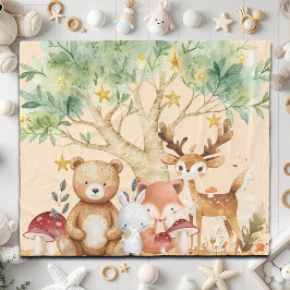 Cobertor De Velo Crianças de Animais Florestais de Floresta Whimsla
