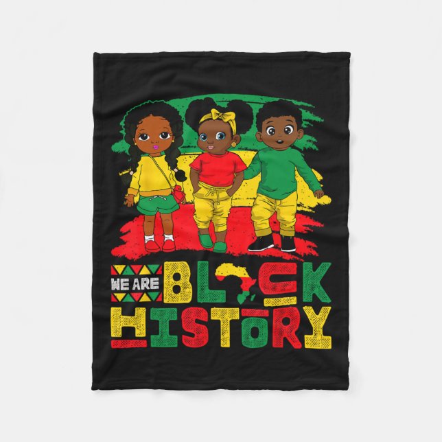 Cobertor De Velo Crianças de História Negra Décima Sétima História  (Frente)